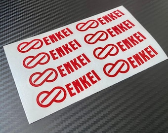 8 Enkei Logo Vinyl Decals Stickers for GTC01 PF01 RPF1 Wheels Rims