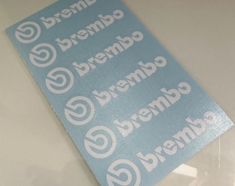 3 5/16 inch Brembo Brake Caliper Decals Stickers Vinyl Heat Resistant Multiple Colors