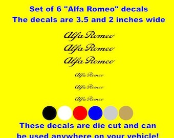 Alfa Romeo Decal Sticker Vinyl Caliper Brake Heat Resistant Many Colors