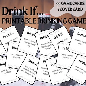 Drink If Printable Drinking Game Card Game for Adults - Etsy