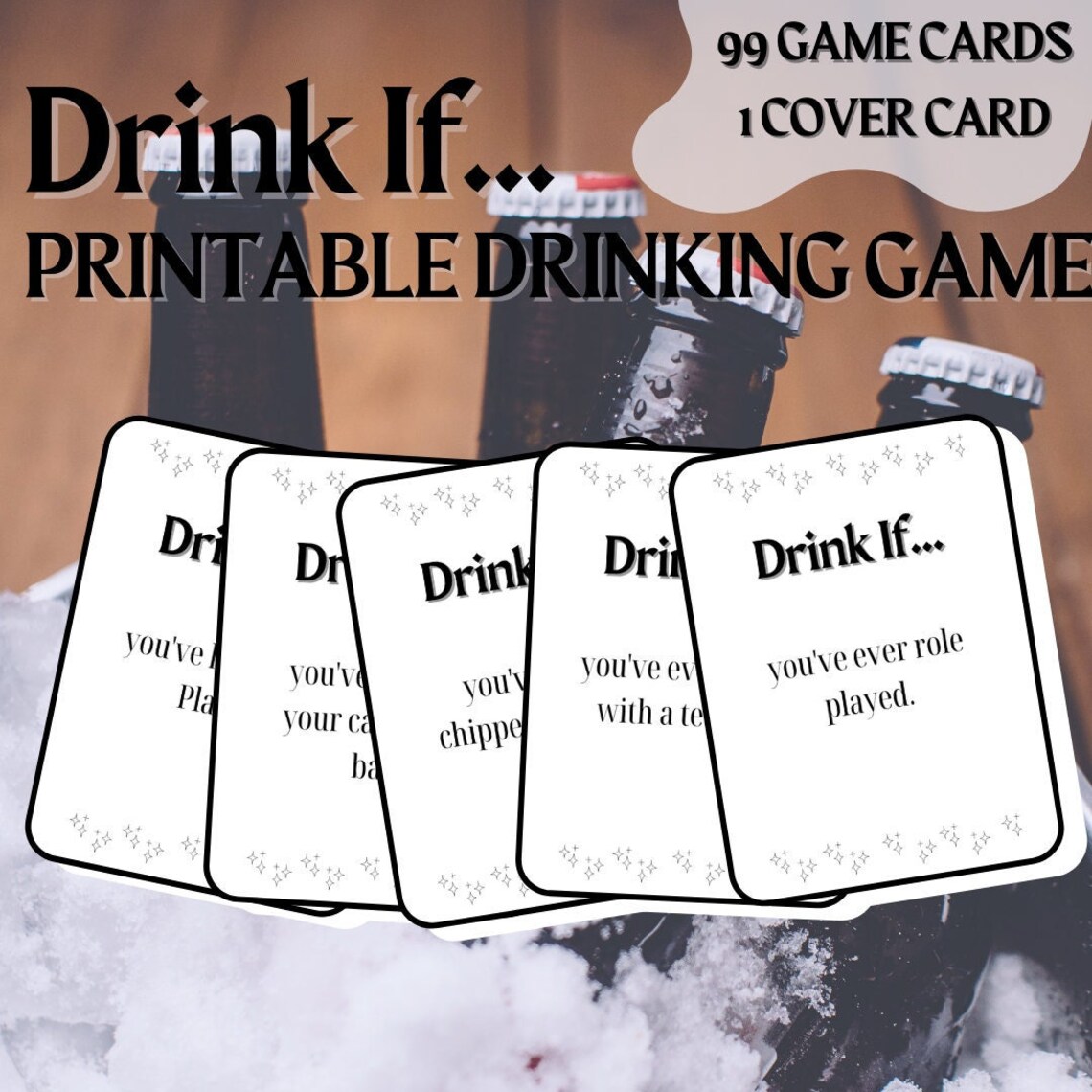 Drink If Printable Drinking Game Card Game for Adults - Etsy
