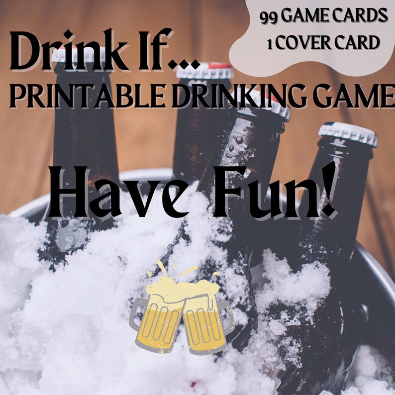 Drink If Printable Drinking Game Card Game for Adults - Etsy