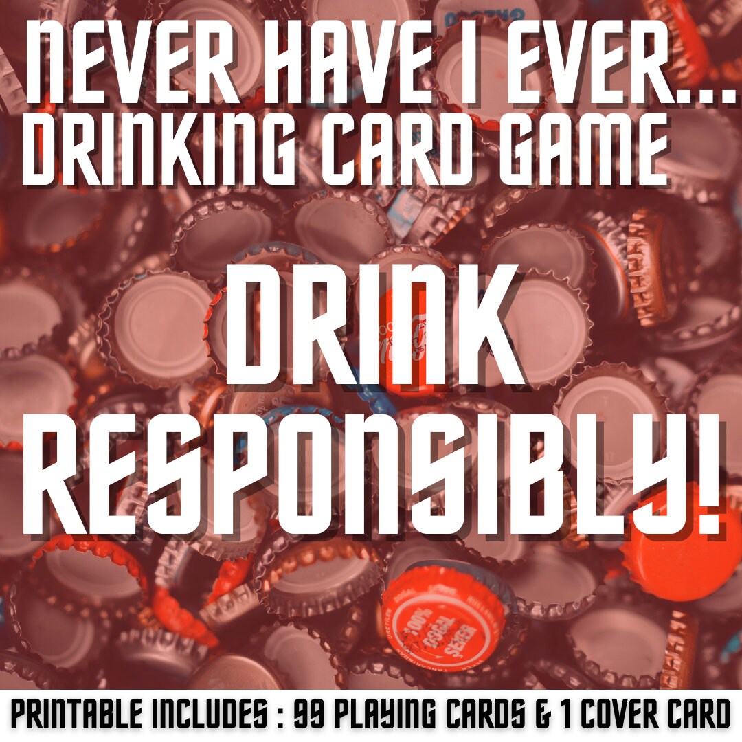 Never Have I Ever Printable Game Card Game for Adults - Etsy