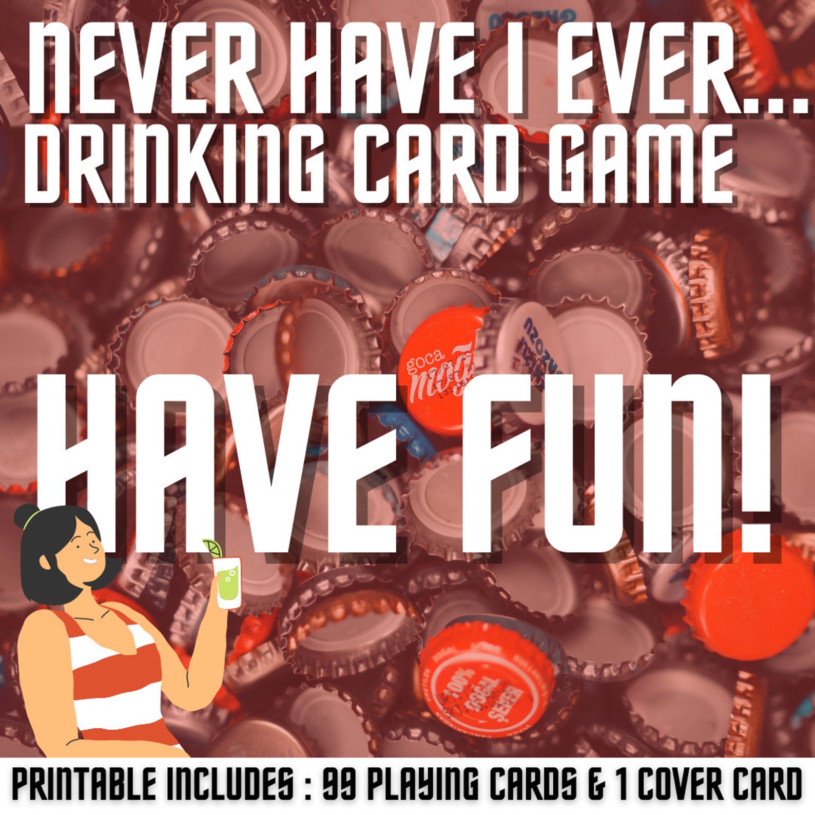 Never Have I Ever Printable Game Card Game for Adults - Etsy