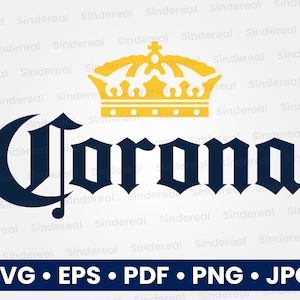 Corona SVG, Logo Corona SVG, Sylwetka logo Corona, Plik do cięcia Corona, Cricut Corona, Logo Corona, Plik do druku Corona