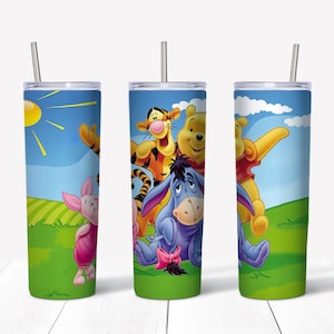Winnie the Pooh Tumbler, Winnie the Pooh 20oz Skinny Tumbler Sublimation Design, Winnie the Pooh Tapered Wrap Tumbler PNG, Winnie the Pooh
