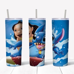 Lilo and Stitch Tumbler, Lilo and Stitch 20oz Skinny Tumbler Sublimation Design, Lilo and Stitch Tapered Wrap Tumbler PNG, Lilo and Stitch