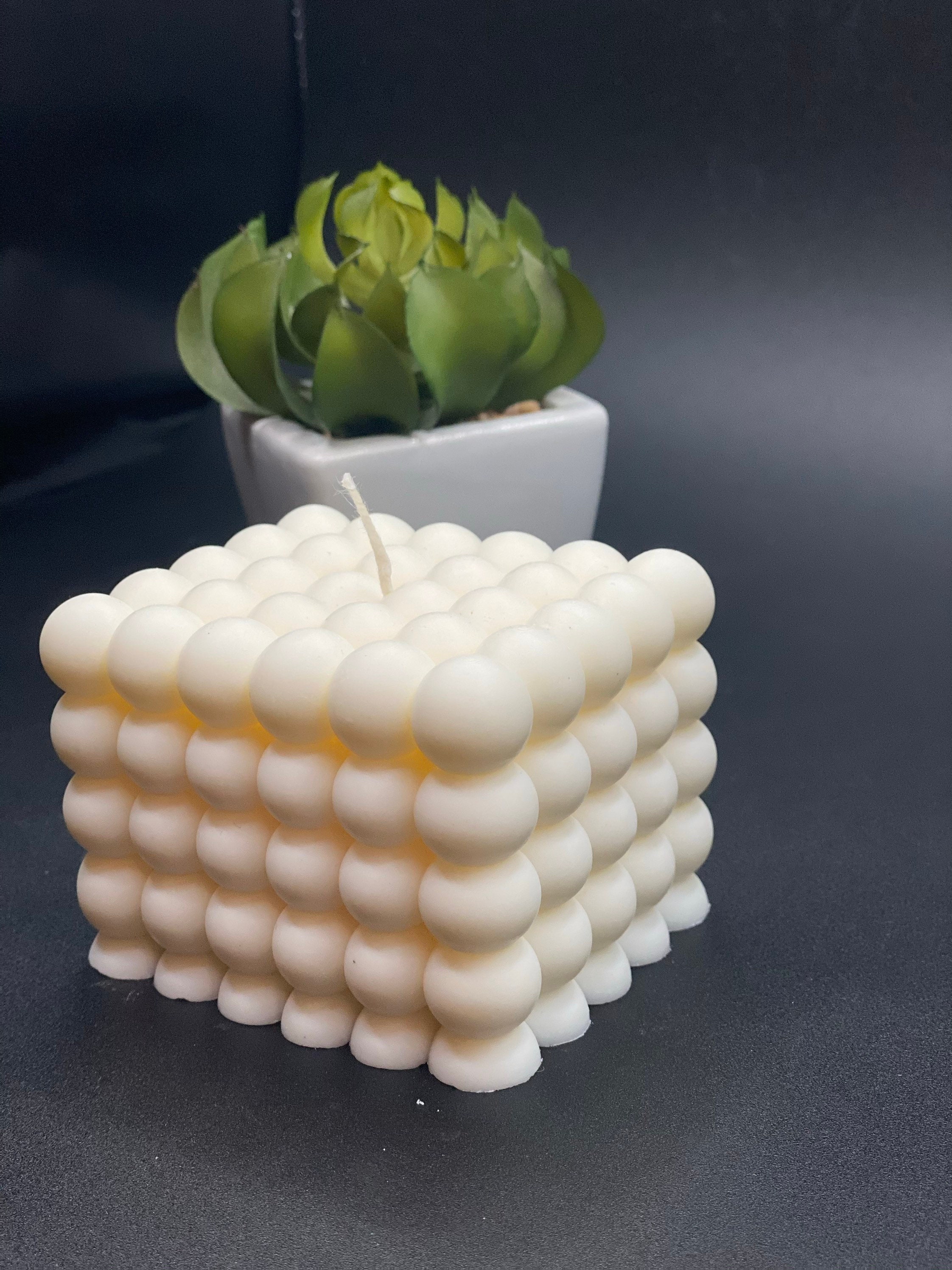 Large Bubble Cube Candle Bubble Cube Candle Bubble Candle Etsy
