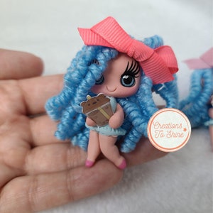 SET of 2 LONG HAIR Princess Clay