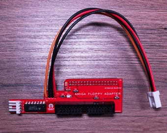 Adaptador de disquete para PC Amiga con cable de paso de alimentación incluido