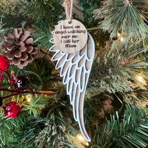 Personalized Angel Wing Memorial Engraved / Sympathy Gift / Memorial Gift / Memorial Ornament