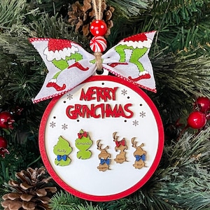 Grinch Ornament Personalized / Grinch Family Ornament / Funny Ornament 2025