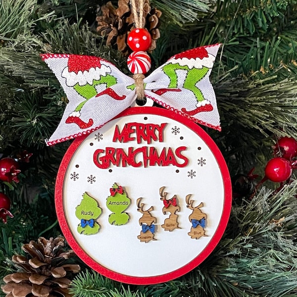 Grinch Ornament Personalized / Grinch Family Ornament / Funny Ornament 2023