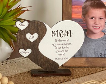 Personalized Gift for Mom; Valentines Day Gift For Her; Custom Heart Shaped Gift