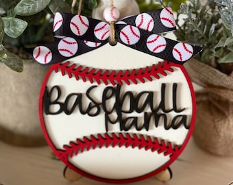 Baseball Mama Ornament, Baseball Mom Gift