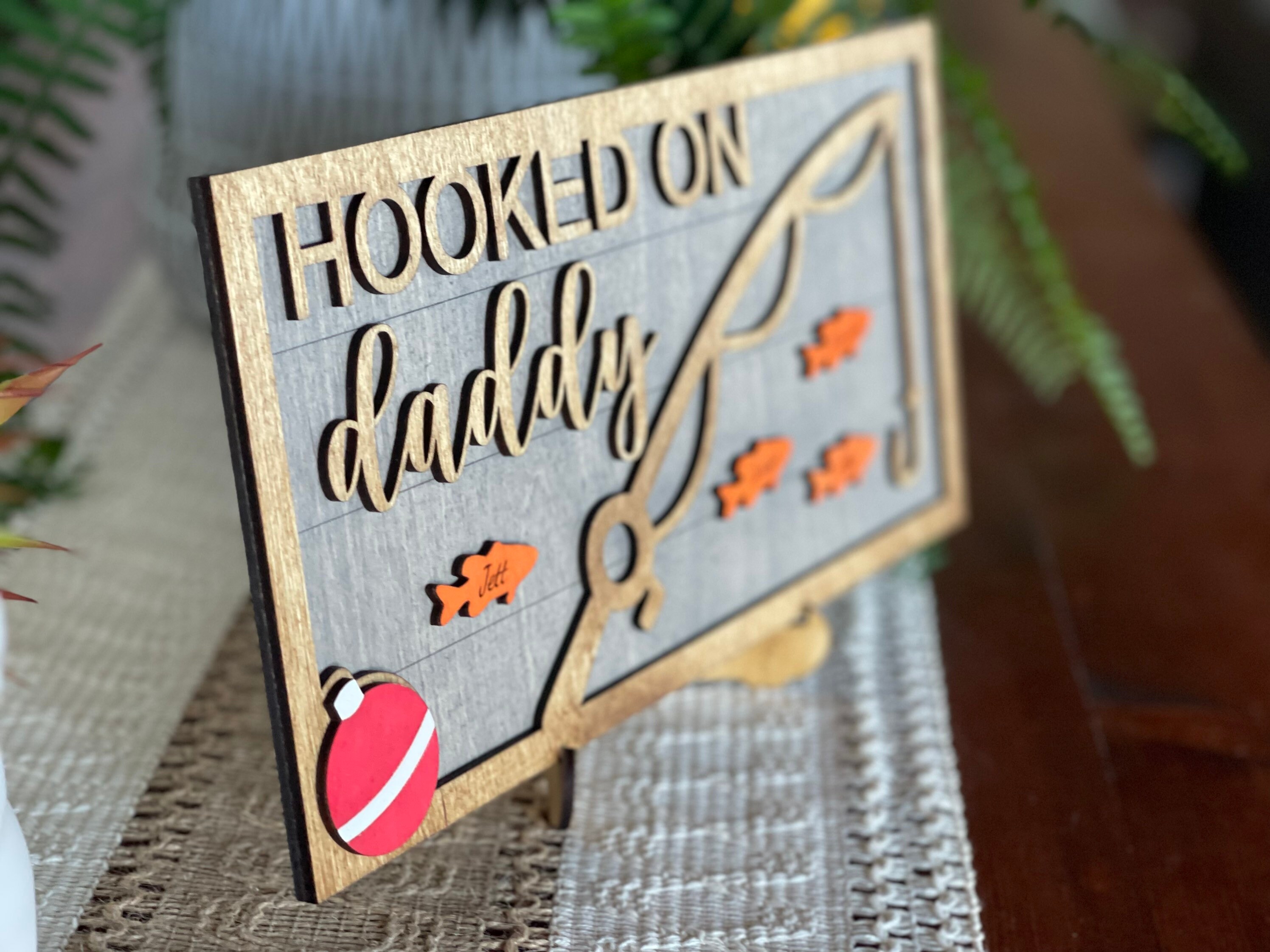 Buy Hooked on Daddy Fishing Gift / Christmas Gift for Dad /personalized  Fathers Day Gift / Gift for Dads Who Love to Fish Handmade Personalized  Online in India 