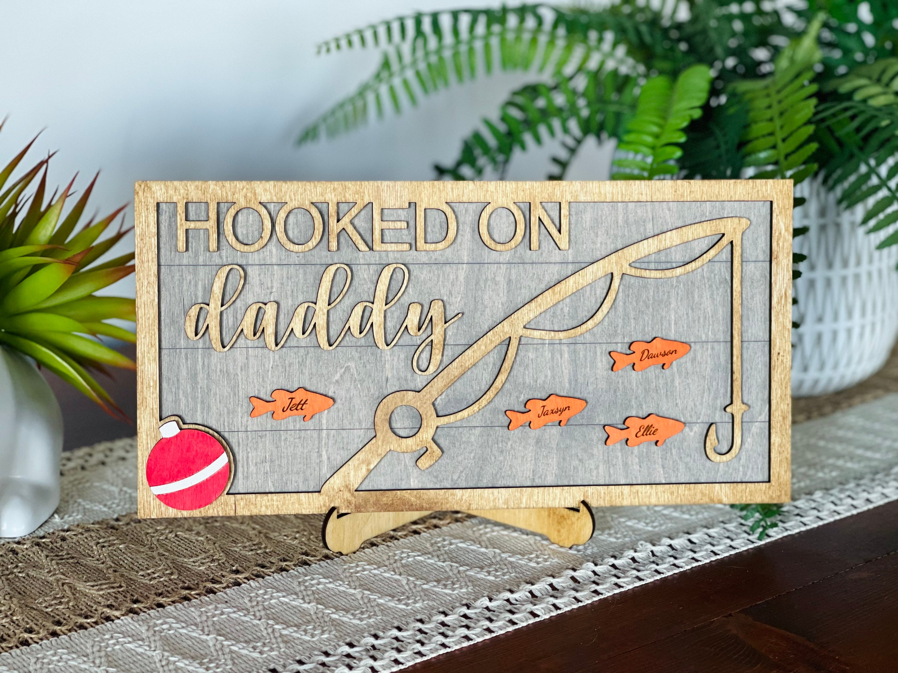 Buy Hooked on Daddy Fishing Gift / Christmas Gift for Dad /personalized  Fathers Day Gift / Gift for Dads Who Love to Fish Handmade Personalized  Online in India 