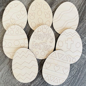 DIY Wood Easter Egg Decor: Unpainted Craft Blanks