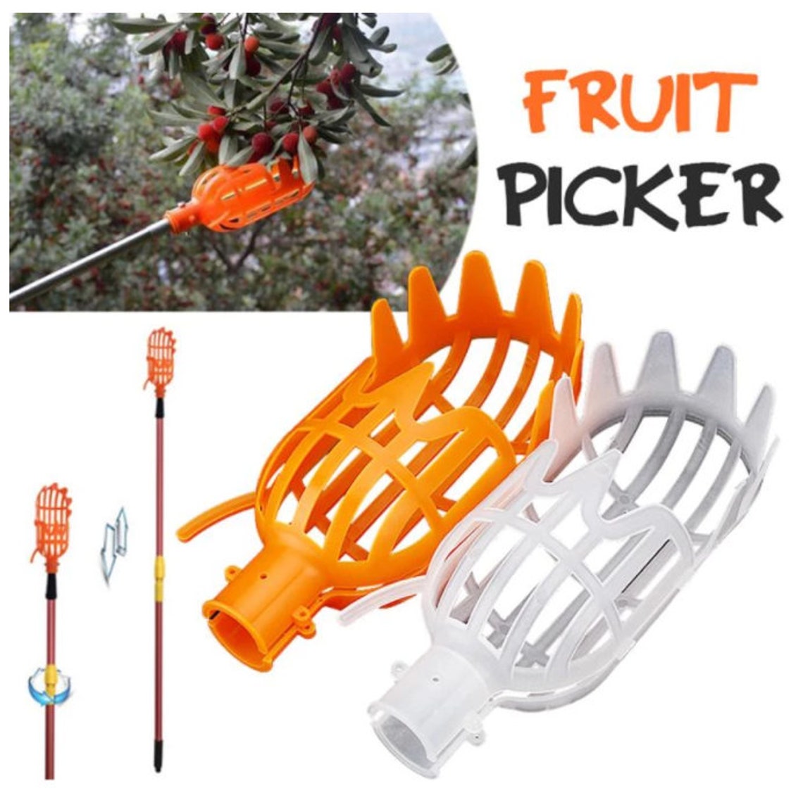 Fruit Tree Plastic Fruit Picker Catcher Fruit Picking Tool Etsy