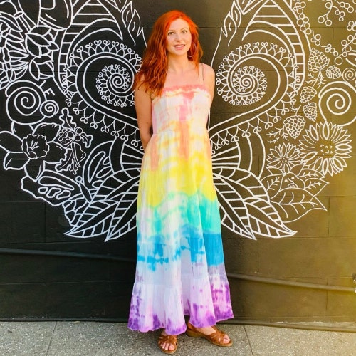 Custom Pastel Rainbow Tie Dyed Dress - Etsy