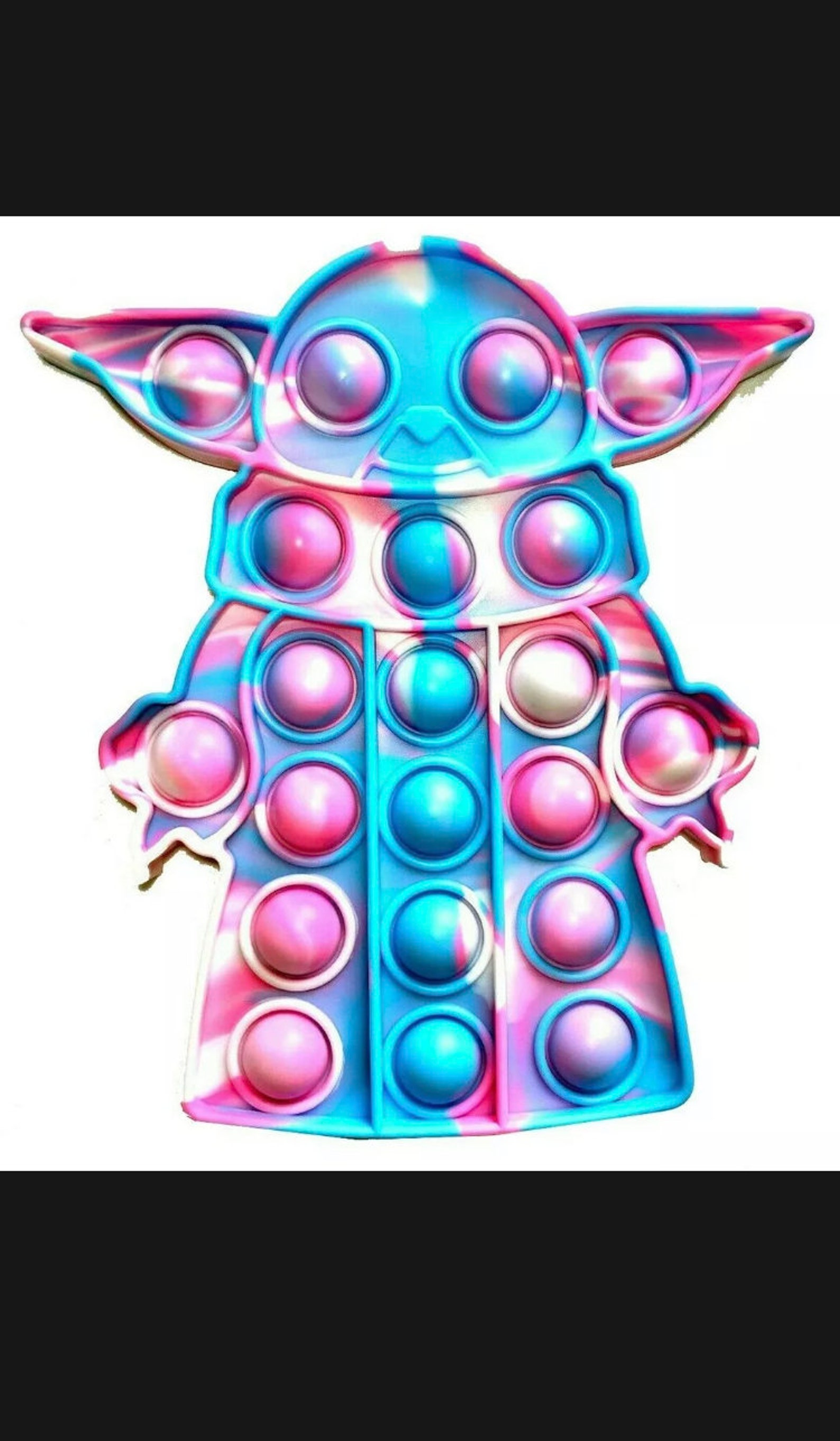 Baby Yoda Bubble Pop It Fidget Toy For Kids Adults 23cm Etsy