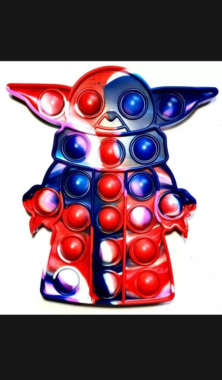 Baby Yoda Bubble Pop It Fidget Toy For Kids Adults 23cm Etsy
