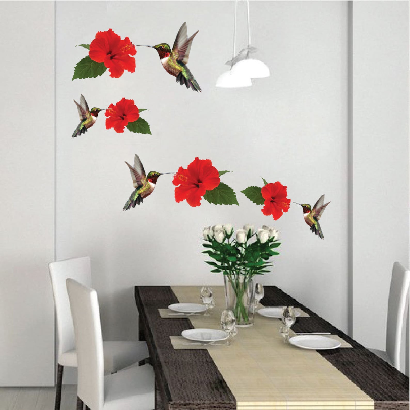 Bird Wall Decals Hummingbird Wall Stickers Removable Etsy