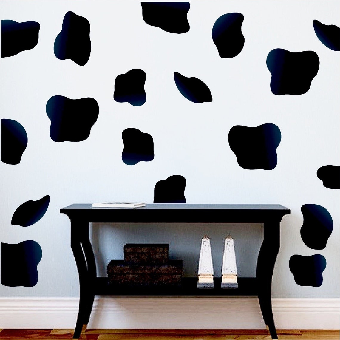 Cow Print Wall Decals Cow Spot Wall Stickers Cow Print Wall Etsy