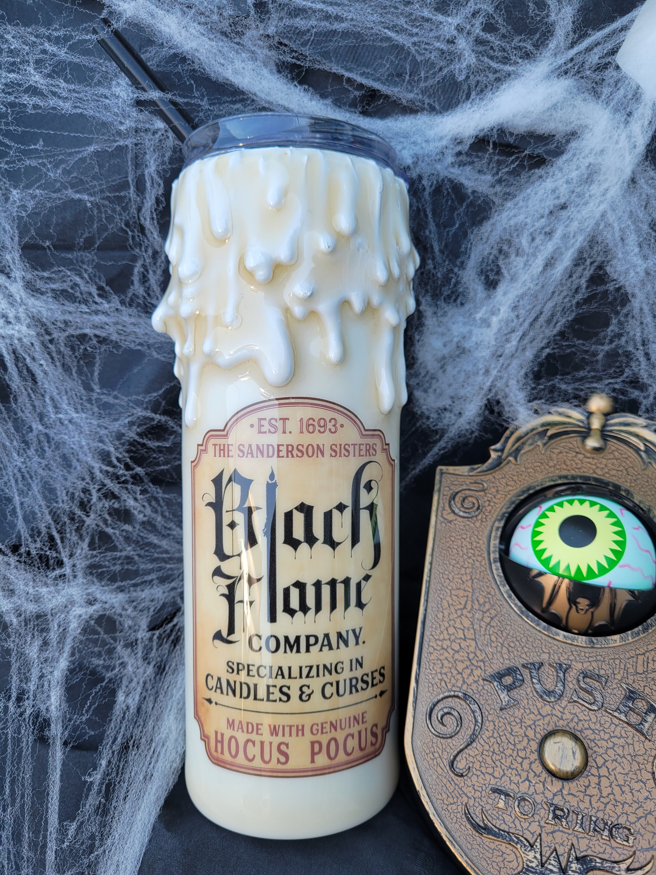 Black Flame Candle inspired tumbler | Etsy