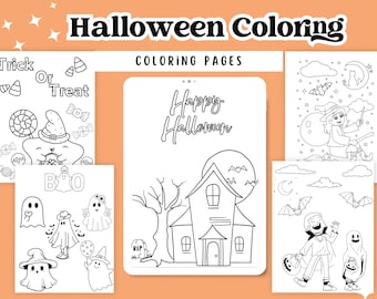 Halloween Coloring Pages for Kids, Printable Halloween Coloring Sheets, Spooky Coloring Pages, Ghost Coloring pages, Fun Halloween Activity
