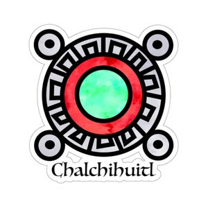Jade, Kiss-Cut Sticker, Chalchihuitl, Nahuatl language, Mexica, Aztec, Mesoamerican