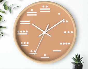 Reloj de pared con números mayas, Chukwa Brown C, movimiento silencioso, envío GRATIS, reloj maya