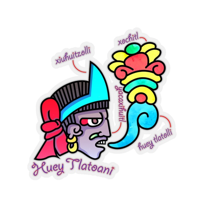 Huey Tlatoani, Kisscut Sticker, Mexica, Aztec, Mesoamerica Etsy