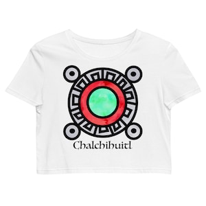 Chalchihuitl Jade, Nahuatl language, Organic Crop Top, Mexica, Aztec, Mesoamerican, Free Shipping Worldwide