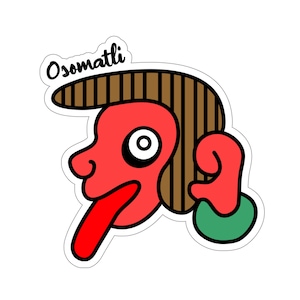 Monkey, Osomatli, Kiss-Cut Sticker, Mexica Day Sign, Nahuatl, Mexican Calendar, Mesoamerica