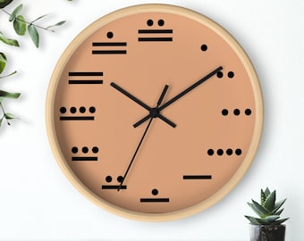Reloj de pared con números mayas, Chukwa Brown A, movimiento SILENCIOSO, envío GRATIS, reloj maya
