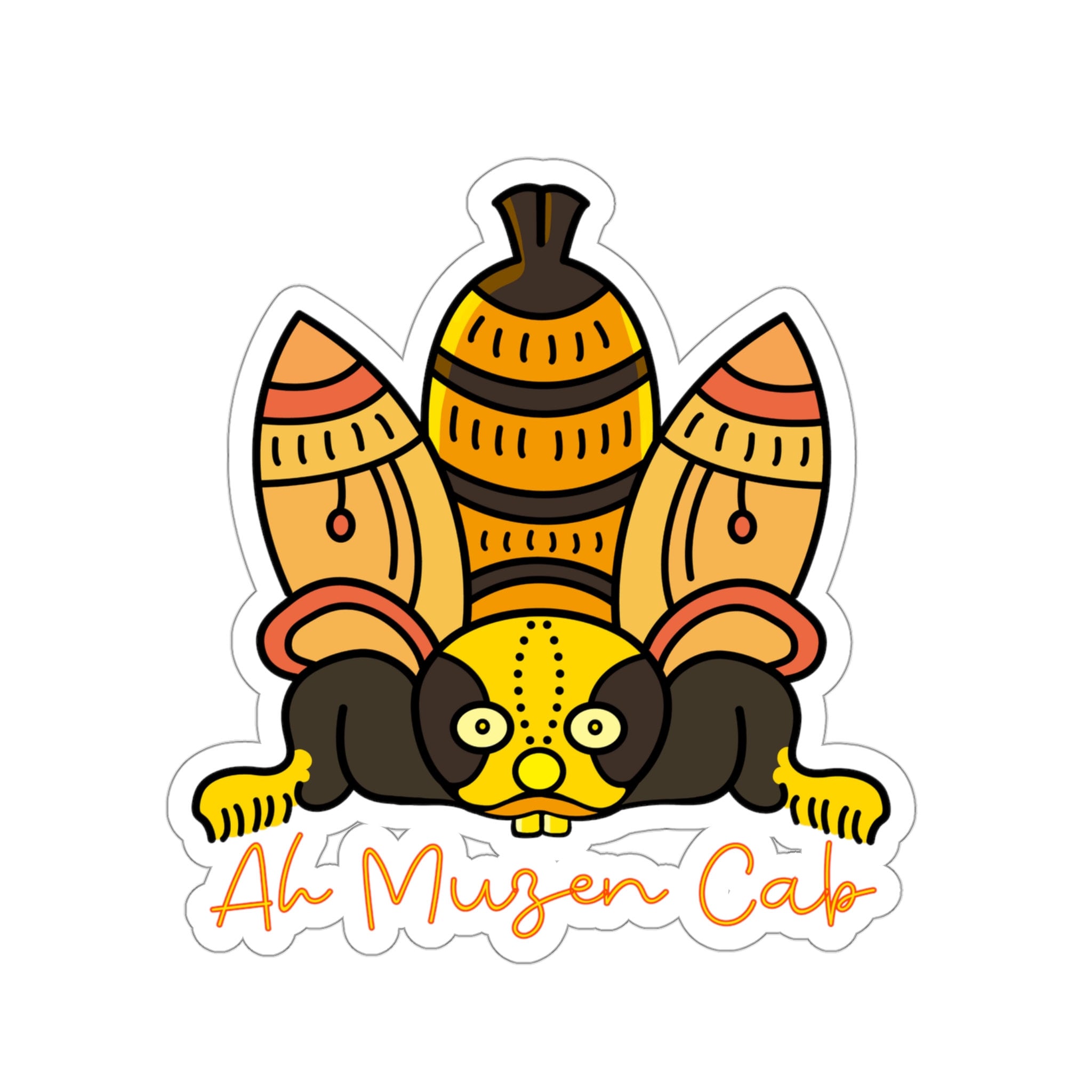 Ah Muzen Cab Maya Bee God Glyph Kisscut Sticker Mayan Etsy