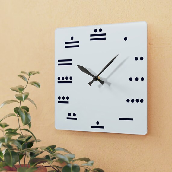 Reloj de pared CUADRADO con numeros mayas ENVIO GRATIS Acrilico blanco Cuadrado Jumbo de 10 75 x10 75 Redondo Jumbo de 10 75 x10 75 MiniRound de 8 x8 Etsy Espana