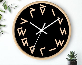 Reloj de pared con números nativos de Alaska Kaktovik Iñupiaq, negro, movimiento SILENCIOSO, 10 x 10, ENVÍO GRATIS a todo el mundo