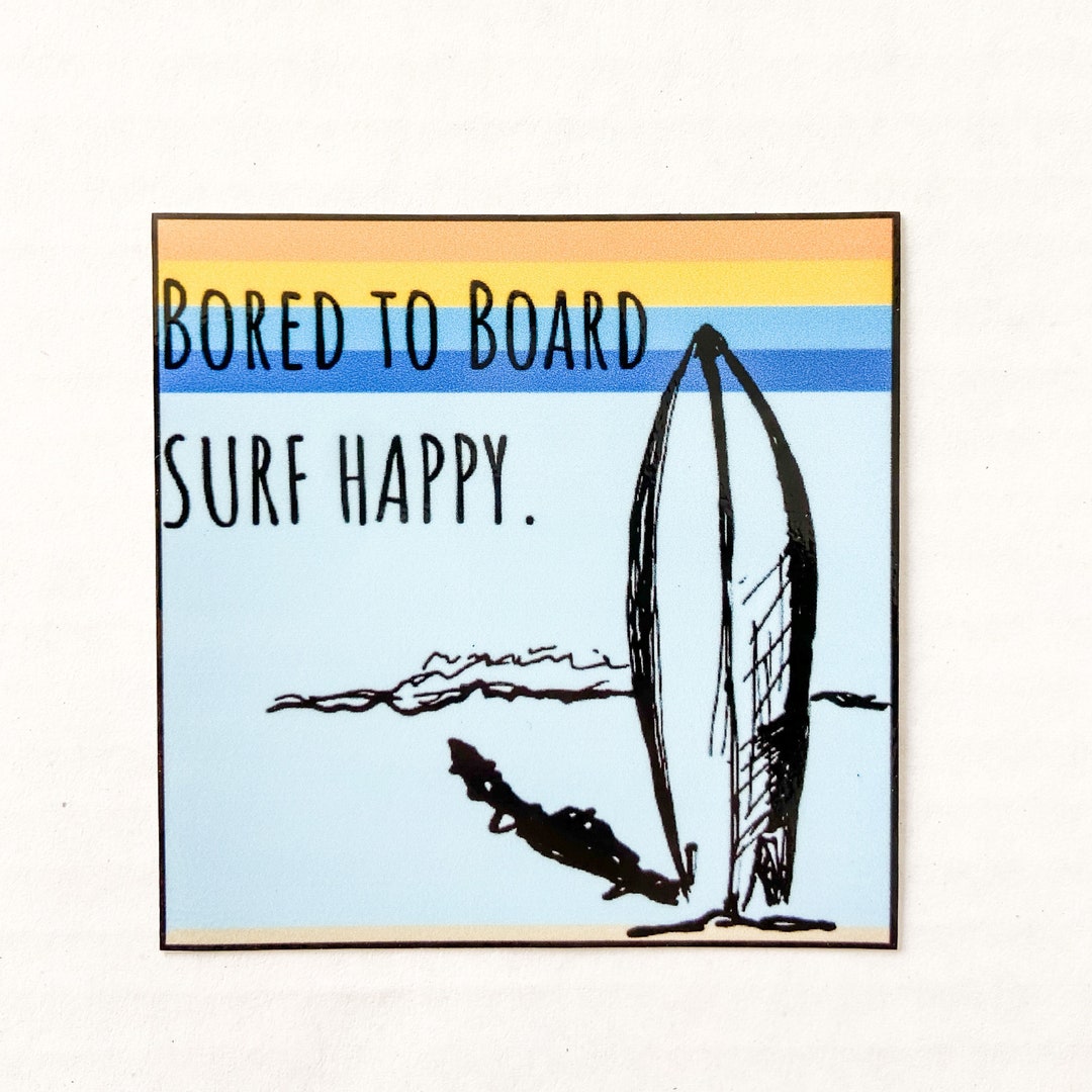 Surfboard Sticker, Surfer Sticker, Laptop Sticker, Gift for Skater