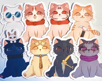 Jujutsu Kaisen Cat Stickers | Water-resistant Stickers | Laptop | Gifts | Waterbottles
