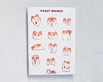 Sticker Sheet Planner Emote Meme stickers Reaction memes