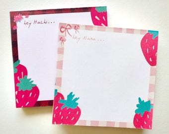 Nana Anime Memo Pads: Handmade Stationery Gift, Gifts for Anime Lovers