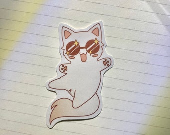 JJK Cat Gojo Sticker | Waterproof | Anime | Water Bottle | Vinyl Sticker