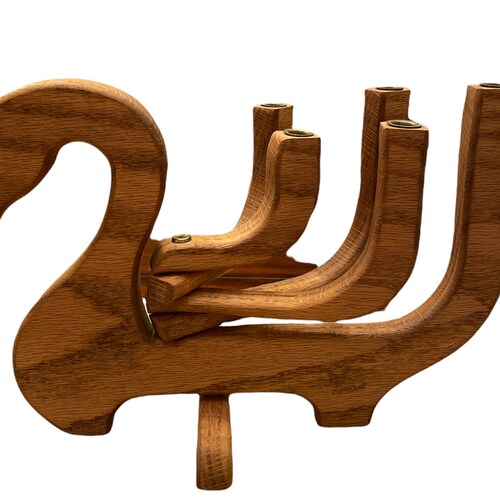 Advent Spiral Wooden Candle Holder Holiday Centerpiece Etsy