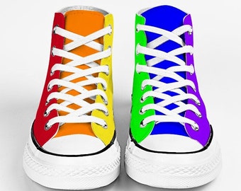 multicoloured converse