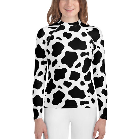 Youth Cow Print Long Sleeve Shirt Fun 