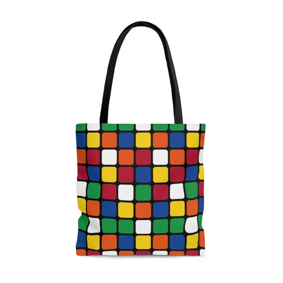 Rubik's Cube Tote Bag I Love the 80s Retro Game Shopping | Etsy