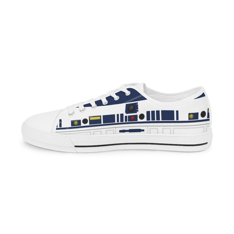 Star Wars Men#39;s Low Top Sneakers - R2-D2 Canvas Shoes - Droi Star Wars Men#39;s Low Top Sneakers - R2-D2 Canvas Shoes - Droi