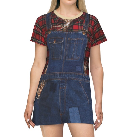 Scarecrow T-shirt Dress Rodeo Clown 